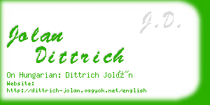 jolan dittrich business card